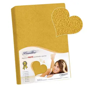 Bellatex Froté prostěradlo hořčicová, 120 x 200 cm