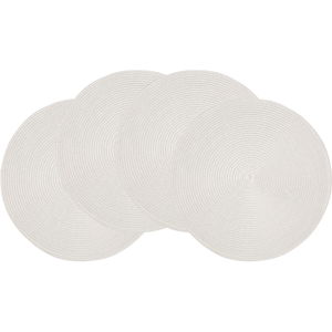 Altom Prostírání Straw bílá, pr. 38 cm, sada 4 ks