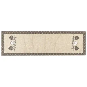 BO-MA Trading Vánoční běhoun Srdíčka puntík šedá, 40 x 140 cm