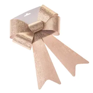 Vánoční mašle 23 x 38 cm, champagne, 23 cm