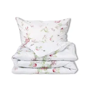 Matex Saténové povlečení Jabloňový květ, 140 x 200 cm, 70 x 90 cm
