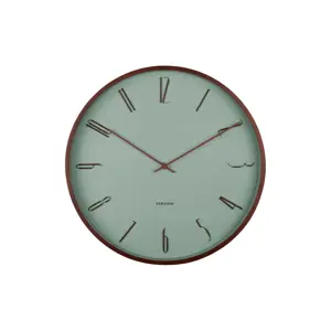 Karlsson 6014GR designové nástěnné hodiny zelená, pr.  40 cm