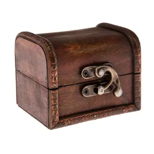 Dřevěná truhlička Nostalgie, 8 x 5,5 x 6,5 cm