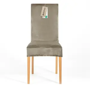 Restilo Napínací potah na židli Sento béžová, 48 x 48 x 58 + 10 cm