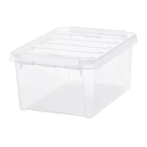 SmartStore Úložný box s bílými klipy Classic, 8 l, 8 l