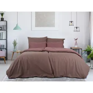 B.E.S. Petrovice Bavlněné povlečení Double face hnědá/bordó