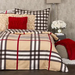 4Home Flanelové povlečení Kostka, 220 x 200 cm, 2 ks 70 x 90 cm