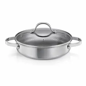 Pánev hluboká SteelCRAFT s poklicí ø 24 cm, 2 úchyty, 24 cm