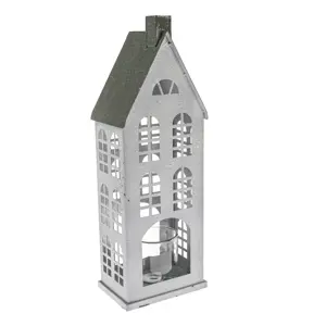 Kovový svícen Green House, 20 x 14 x 44 cm, 44 cm