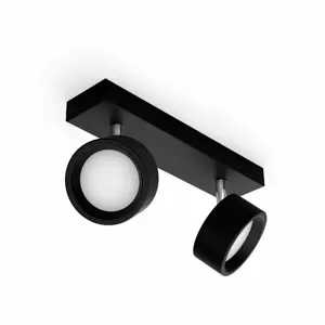 Philips 8720169174849 bodové LED svítidlo Bracia, černá, 2x 5,5 W 2x550lm 2700K IP20