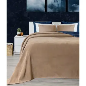 Deka Twin hnědá & modrá, 150 x 200 cm