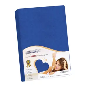 Bellatex Froté prostěradlo Kamilka tmavě modrá, 100 x 200 cm