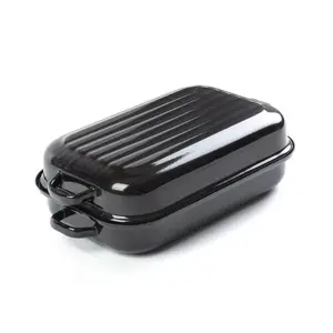 Belis Smaltovaný dvojpekáč s žebrováním, 40 cm, 40 cm