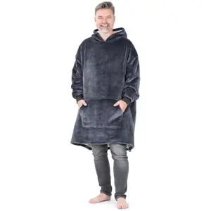 4Home Beránková mikina mikroplyš Antracit, uni L - pánské