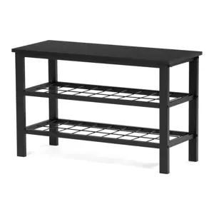 Botník se 2 policemi, černá