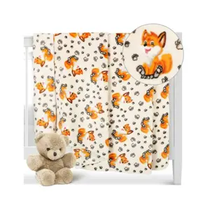 Bellatex Dětská přikrývka Ella Lištička oranžová, bílá, 100 x 150 cm