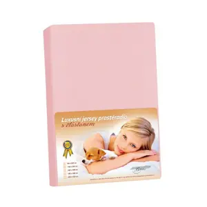 Bellatex Jersey prostěradlo s elastanem růžová, 90 x 200 cm