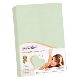 Bellatex Froté prostěradlo zelená šalvějová, 160 x 200 cm