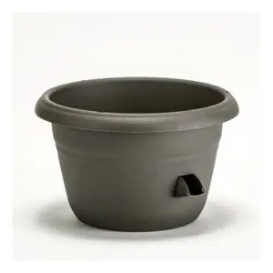 Samozavlažovací žardina Siesta, antracit, Plastia 25 cm, pr. 25 cm