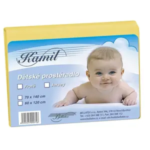 Bellatex Dětské jersey prostěradlo, žlutá, 60 x 120 cm