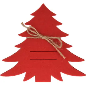 Kapsa na příbory X-Mas Tree červená, sada 4 ks