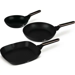 BerlingerHaus Sada pánví s titanovým povrchem Black Rose, 3 ks