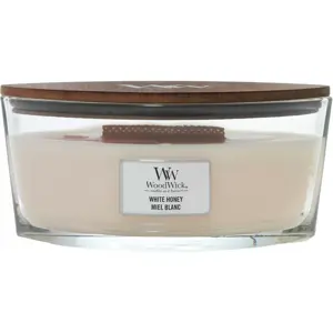 WoodWick Vonná svíčka loď White Honey, 453 g