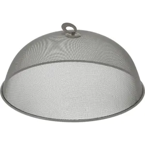 Kovový poklop na potraviny, pr. 35 x 14 cm, šedá