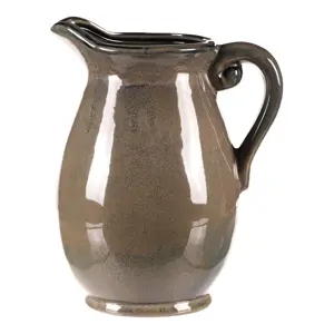 Keramický džbán šedá, 18 x 20 x 28 cm, velký, 28 cm