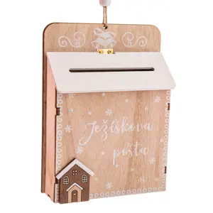Dřevěná dopisní schránka Ježíškova pošta