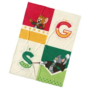 Carbotex Dětská deka Tom a Jerry v Bradavicích, 130 x 170 cm