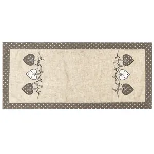 BO-MA Trading Běhoun Srdíčka puntík šedá, 40 x 90 cm