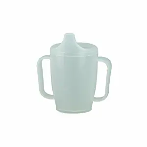 Hrnek s pítkem se dvěma víčky 250 ml, bílá