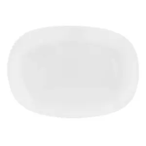 Altom Servírovací talíř z opálového skla White harmony 30 x 22,5 cm