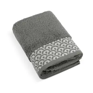 Bellatex Froté ručník Krajka tmavě šedá, 50 x 100 cm