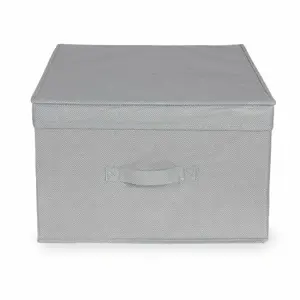 Compactor Skládací úložný kartonový box Wos, 40 x 50 x 25 cm, šedá, L