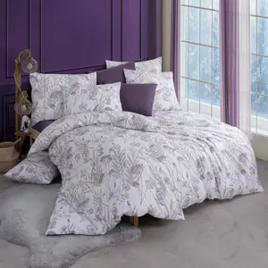 BedTex Bavlněné povlečení Viona fialová, 135 x 200 cm, 80 x 80 cm, 135 x 200 cm, 80 x 80 cm