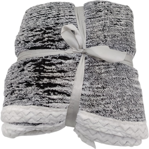 Beránková deka Mramor černá, 150 x 200 cm