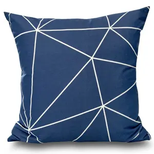 Kvalitex Povlak na polštář Nordic Grid modrá, 50 x 50 cm