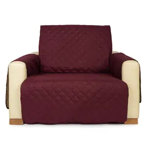 4Home Přehoz na křeslo Doubleface bordó/béžová, 60 x 220 cm