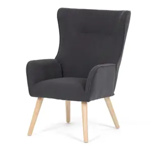 Křeslo ušák GREY2, šedá