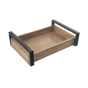 InDecor Dekorační tác z mangového dřeva, 31 x 22 x 8 cm, S