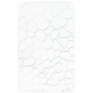 VOPI Koupelnová předložka s paměťovou pěnou Kameny bílá, 40 x 50 cm