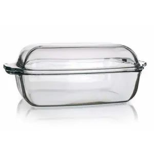 SIMAX Pekáč skleněný hranatý s víkem 5,5 l (3,20/2,30)