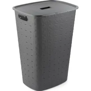 Curver Koš na špinavé prádlo Softex 56 l, tmavě šedá