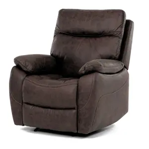 Elektrické křeslo s bezdrátovým ovládáním, vintage, hnědá