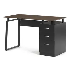 Kancelářský stůl 3218 OAK, černá a ořech