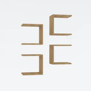 Polička Base Sapphire Oak, 4 ks