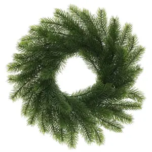 Umělý smrkový věnec, pr. 30 cm, zelená