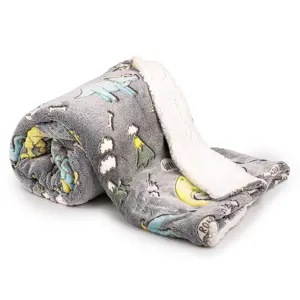 4Home Svítící beránková deka Dino, 150 x 200 cm